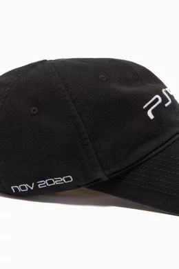 Buy Balenciaga Black Ps5 Cap in Cotton For UNISEX Online