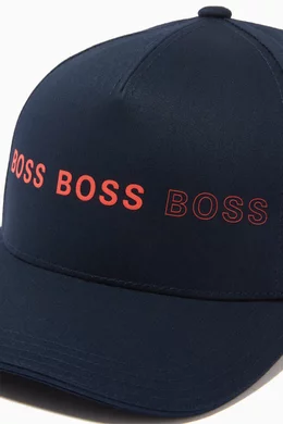 Buy BOSS Blue Cap-Double Cap in Cotton Blend Twill For Men Online