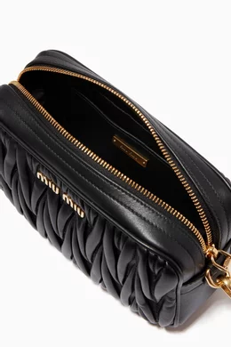Buy Miu Miu Black Miu Camera Bag in Matelasse Leather For Women Online Ounass Saudi