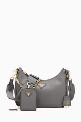 Shoulder Bag Prada Purse Grey Buy Prada Grey Re-Edition 2005