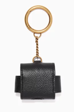 Buy Balenciaga Black Cash AirPods Pro Holder in Grained Calfskin