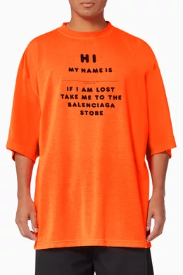 BALENCIAGA HI MY NAME IS ワイドフィットTシャツ BALENCIAGA HI MY NAME IS ワイドフィットTシャツ