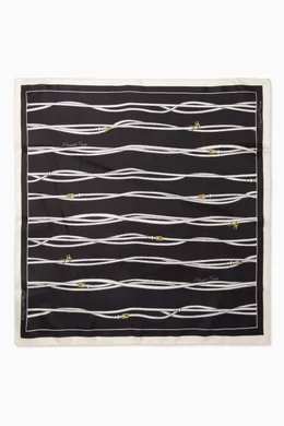 Buy Elisabetta Franchi Black Small Foulard Scarf in Logo