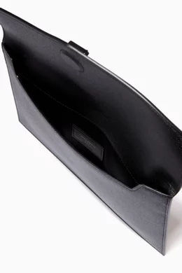 Ysl uptown pouch in grain de poudre embossed leather hot sale
