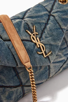 Ysl Bag Saint Laurent Puffer Denim Buy SAINT LAURENT Blue Small
