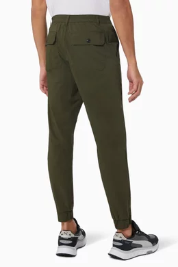 Buy Selected Homme Green Dundee Slim Fit Pants in Organic Cotton