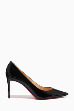 Buy Christian Louboutin Black Kate 85 Pumps in Patent Leather For