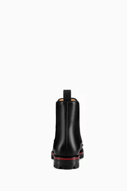 Buy Christian Louboutin Black Melon Spikes Boots in Leather For