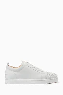 Louboutin white spiked sneakers top
