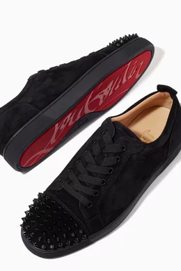 Buy Christian Louboutin Black Louis Junior Spikes Sneakers in Suede For Men Online Ounass Saudi