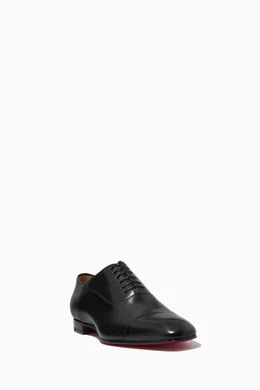 Buy Christian Louboutin Black Greggo City Shoes in Leather For Men Online Ounass Saudi