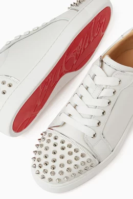Buy Christian Louboutin White Vieira 2 Sneakers in Calf leather Specchio leather For Women Online Ounass Saudi