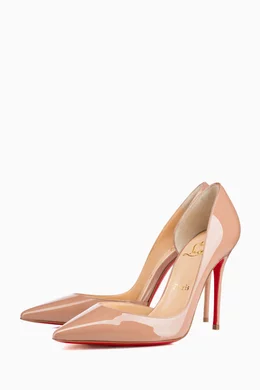 Buy Christian Louboutin Neutral Iriza 100 Pumps in Patent Leather For Women Online Ounass Saudi