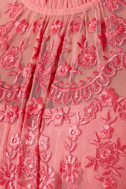 Buy Needle Thread Pink Darcy Gown in Embroidered Tulle For Women Online Ounass Saudi