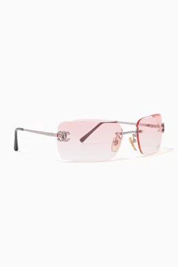 Buy Chanel Pre-Loved Pink CC Rimless Square Gradient  display picture 1