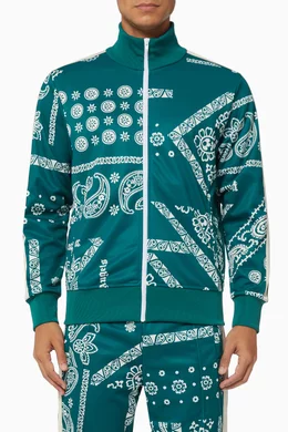 Buy Palm Angels Green Bandana Track Jacket in Technical Fabric For Men Online Ounass Saudi