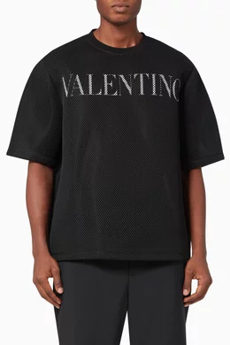 Buy Valentino Garavani Black Oversized T-shirt with