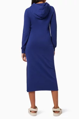 Royal blue hoodie dress top