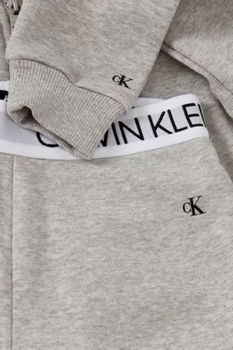 Buy Calvin Klein Grey Hoodie Jogger Pants Set in Fleece For Girls Online Ounass Saudi