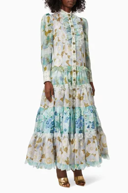 knee length dresses for ladies RHYTHM Gigi Gathered Maxi Dress main image 1