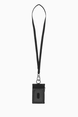 Buy Michael Kors Black Lanyard Card Holder in Logo Canvas