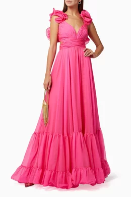 strapless open back dress Zapakasa Women Blush Pink Maxi A Line Sweetheart Bridesmaid Dress  Sleeveless Long Wedding Guest Dress with Bow