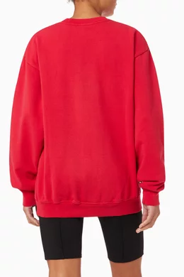 Sporty & Rich Monaco Crewneck Sweatshirt Red | BSTN Store
