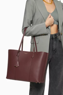 Tory burch burgundy tote outlet