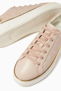 Buy Bally Pink Malya Sneakers in B Monogram Leather For Women Online Ounass Saudi
