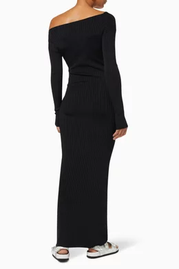 sir the label kelvin off shoulder dress SIR. Kelvin Cutout Ribbed-knit Off-the-shoulder Maxi Dress in Yellow