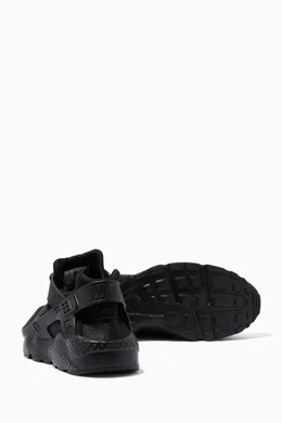 Nike huarache black leather top