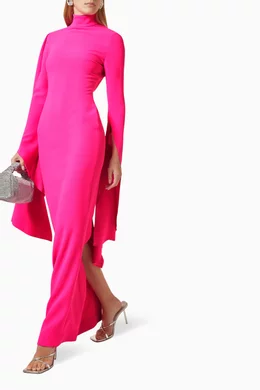 Buy Solace London Pink Layla Maxi Dress in Crepe For Women Online | Ounass  Saudi