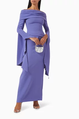 Buy Solace London Blue Arden Maxi Dress in Crepe For Women Online | Ounass  Saudi