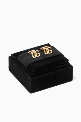 Buy Dolce & Gabbana Gold DG Logo Cufflinks in Gold For Men