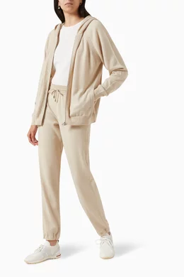 Buy Loro Piana Grey Merano Hooded Bomber Jacket in Baby
