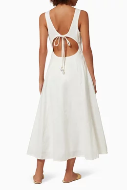 knee length dresses for ladies tropicana cut out midi dress main image 0