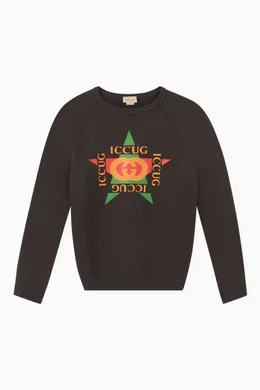 Buy Gucci Grey Vintage Logo Sweatshirt in Felted Cotton Jersey For UNISEX Online Ounass Saudi