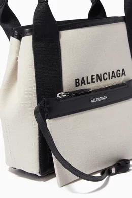 Balenciaga Canvas Tote Bag Balenciaga Navy Xs Cabas BALENCIAGA