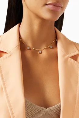 Buy Missoma Grey Amazonite Lena Choker in 18kt Gold Vermeil on Sterling Silver For Women Online Ounass Saudi