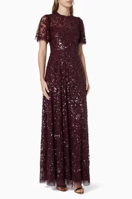 Needle and thread burgundy dress discount