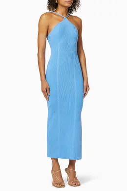 Buy ANNA QUAN Blue Keeley Knit Dress For Women Online | Ounass Saudi
