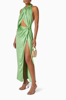 anna quan green dress Anna Quan Amyra Strapless Cotton-Blend Maxi Dress – T² main image 0