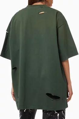 BALENCIAGA destroyed t-shirt /ロンT/L Balenciaga Destroyed T-shirt