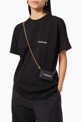 Buy Balenciaga Black Cash Mini Wallet on Chain in Calfskin For Women Online Ounass Saudi