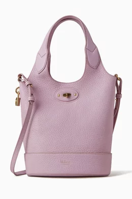 Buy Mulberry Purple Small Lily Tote Bag in Small Classic Grain
