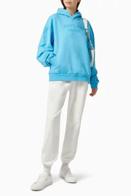 Buy PANGAIA Blue Lightweight Airplane Mode Hoodie For Women Online