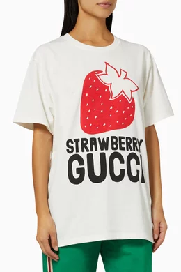 Gucci strawberry t shirt deals