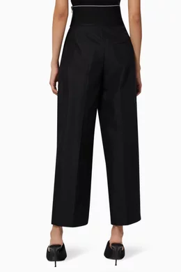 Buy Alexander Wang Black Carrot Pants in Cotton-blend Twill For Women  Online | Ounass Saudi