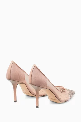 Buy Jimmy Choo Pink Love 85 Pumps in Degradé Crystal Mesh