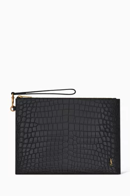 Clutch Bag Ysl Monogram Tablet Pouch Buy SAINT LAURENT Black Tiny